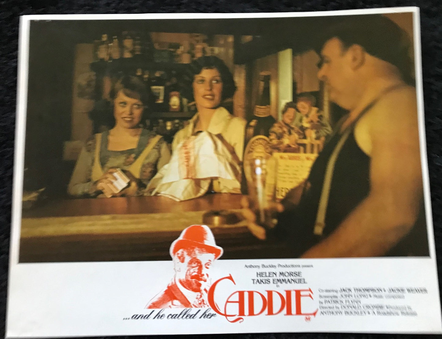 ORIGINAL LOBBY CARDS - CADDIE - 1976 - Australian - set of 8 cards -  Helen Morse, Takis Emmanuel, Jack Thompson, Jacki Weaver