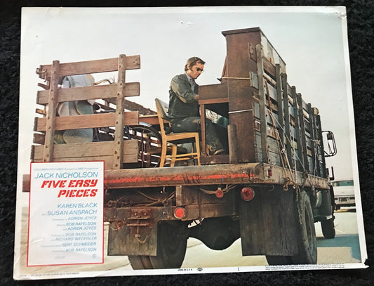 ORIGINAL LOBBY CARDS - FIVE EASY PIECES - 1970 - group of 6 cards -  Jack Nicholson, Karen Black, Susan Anspach, Lois Smith