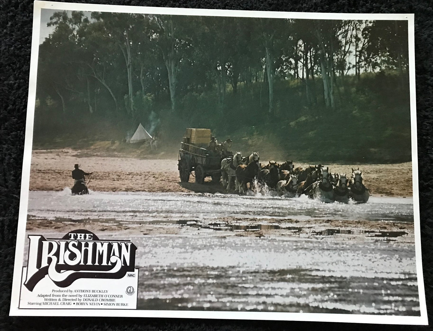 ORIGINAL LOBBY CARDS - THE IRISHMAN - 1978 - Australian - set of 8 cards -  Michael Craig, Simon Burke, Robyn Nevin, Lou Brown