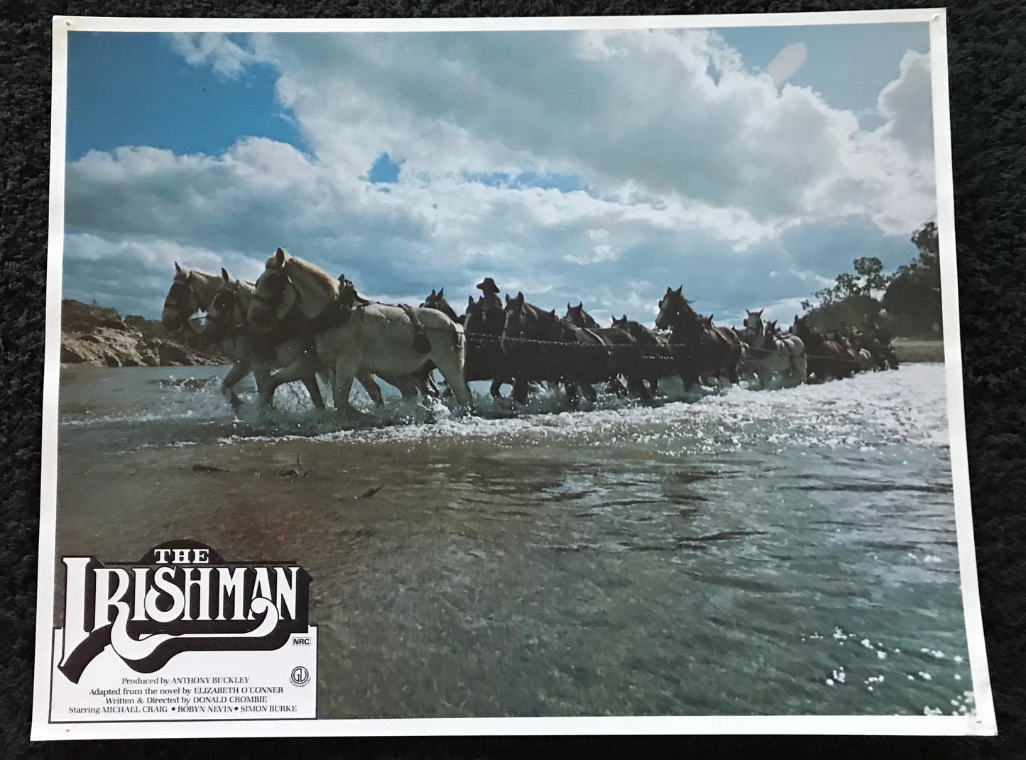 ORIGINAL LOBBY CARDS - THE IRISHMAN - 1978 - Australian - set of 8 cards -  Michael Craig, Simon Burke, Robyn Nevin, Lou Brown