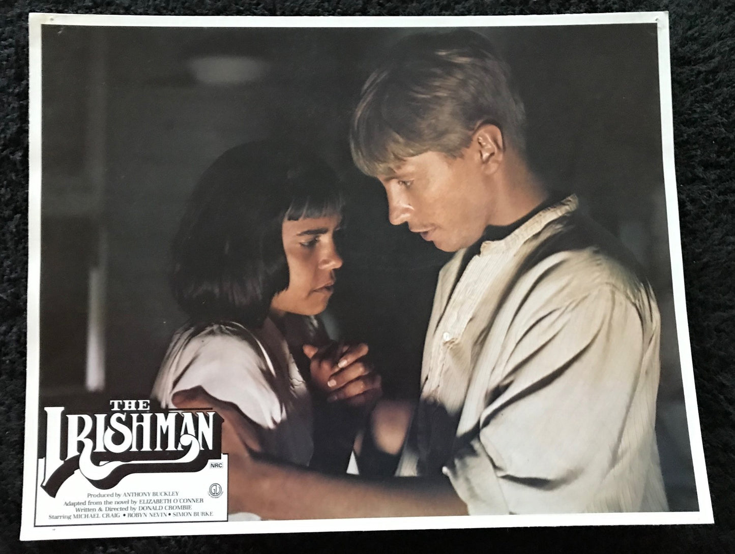 ORIGINAL LOBBY CARDS - THE IRISHMAN - 1978 - Australian - set of 8 cards -  Michael Craig, Simon Burke, Robyn Nevin, Lou Brown
