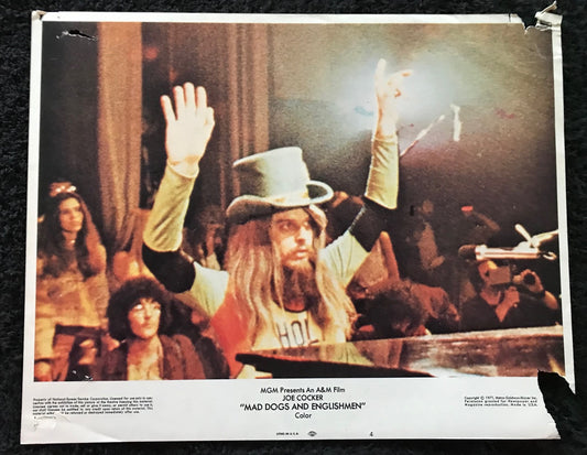 ORIGINAL LOBBY CARD - JOE COCKER: MAD DOGS AND ENGLISHMEN (b) - 1971 - #4 key card -  Joe Cocker, Leon Russell, Chris Stainton, Jim Price