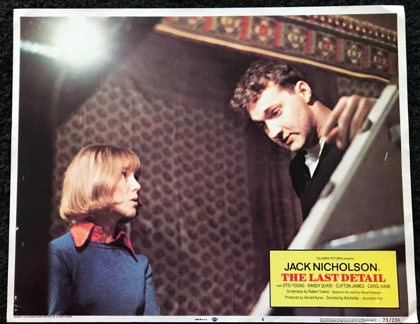 ORIGINAL LOBBY CARD - THE LAST DETAIL - 1973 - group of 7 cards -  Jack Nicholson, Otis Young, Randy Quaid, Clifton James