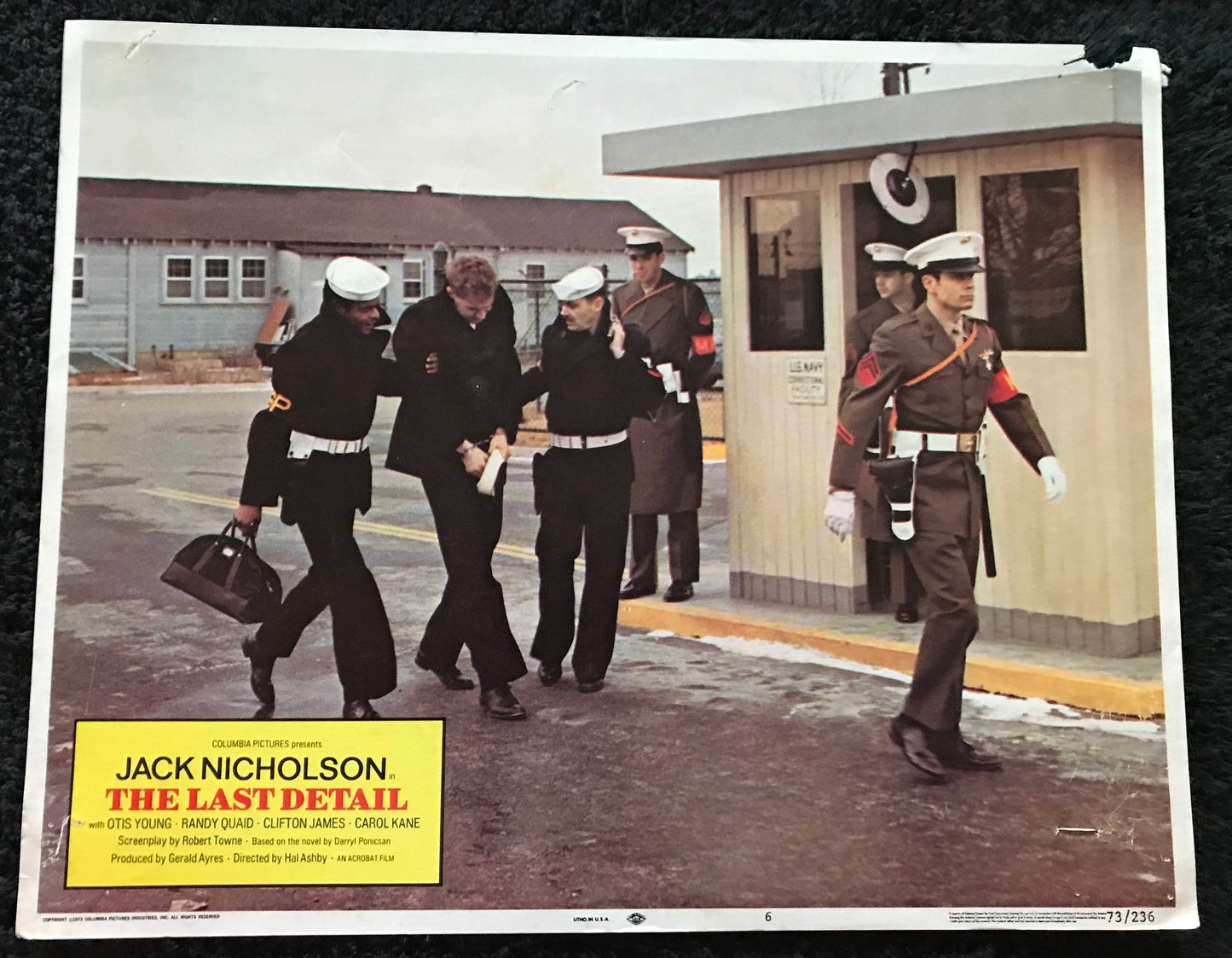 ORIGINAL LOBBY CARD - THE LAST DETAIL - 1973 - group of 7 cards -  Jack Nicholson, Otis Young, Randy Quaid, Clifton James