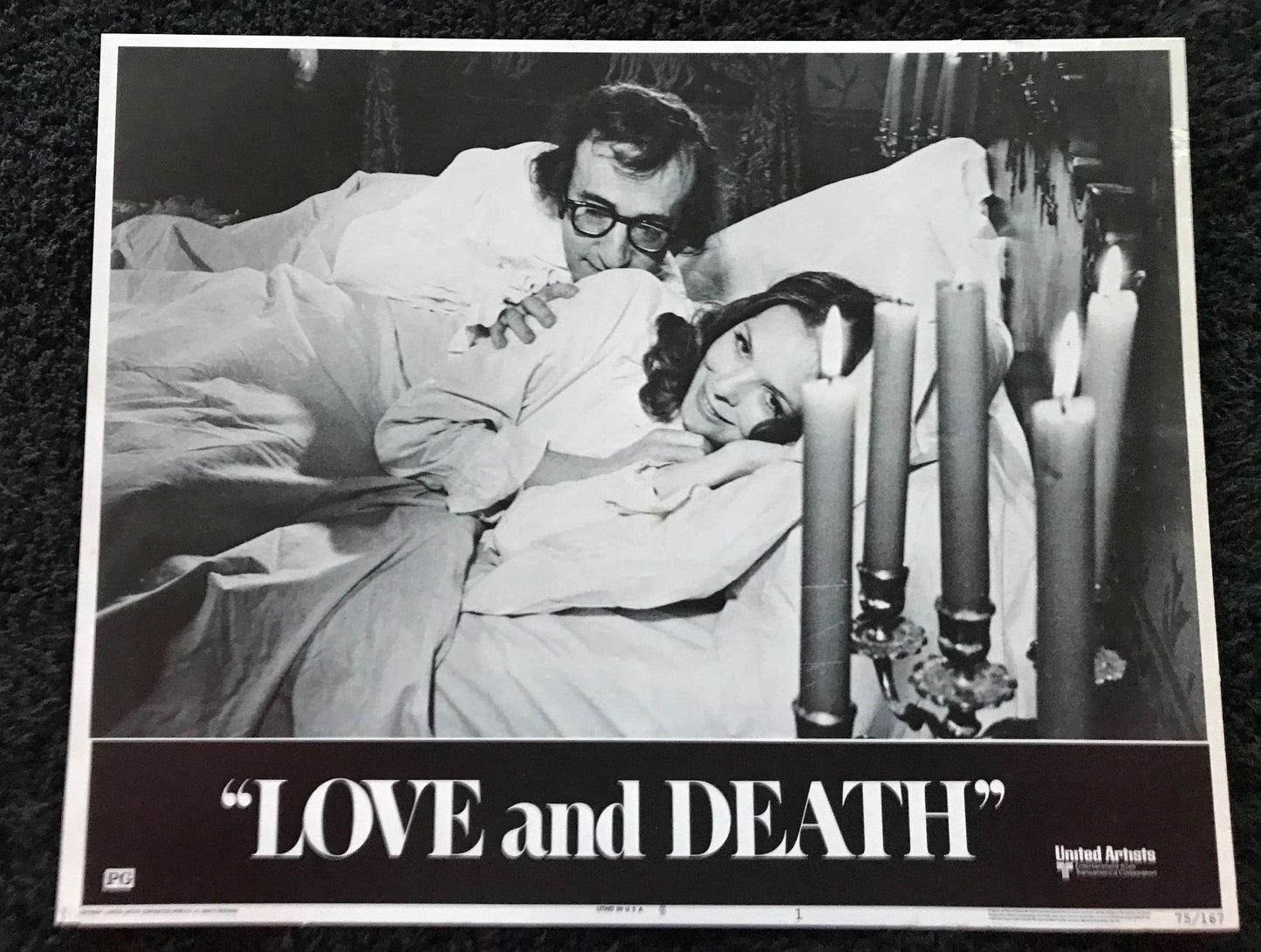 ORIGINAL LOBBY CARDS - LOVE AND DEATH - 1975 - set of 8 cards -  Woody Allen, Diane Keaton, George Adet, Olga Georges-Picot