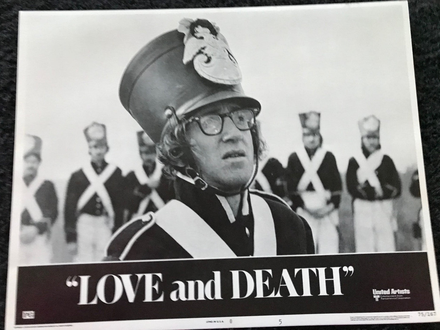 ORIGINAL LOBBY CARDS - LOVE AND DEATH - 1975 - set of 8 cards -  Woody Allen, Diane Keaton, George Adet, Olga Georges-Picot