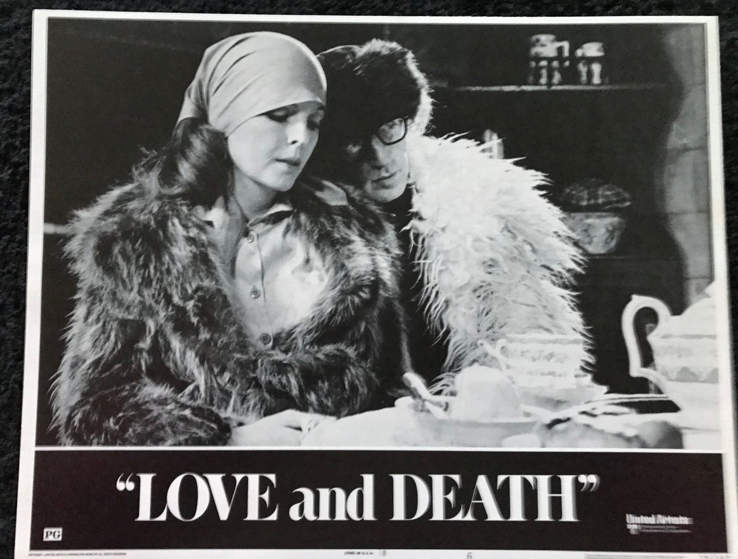 ORIGINAL LOBBY CARDS - LOVE AND DEATH - 1975 - set of 8 cards -  Woody Allen, Diane Keaton, George Adet, Olga Georges-Picot