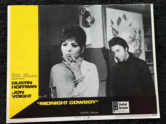 ORIGINAL LOBBY CARD - MIDNIGHT COWBOY - 1969 - #1 card -  Jon Voight, Dustin Hoffman, Sylvia Miles, John McGiver