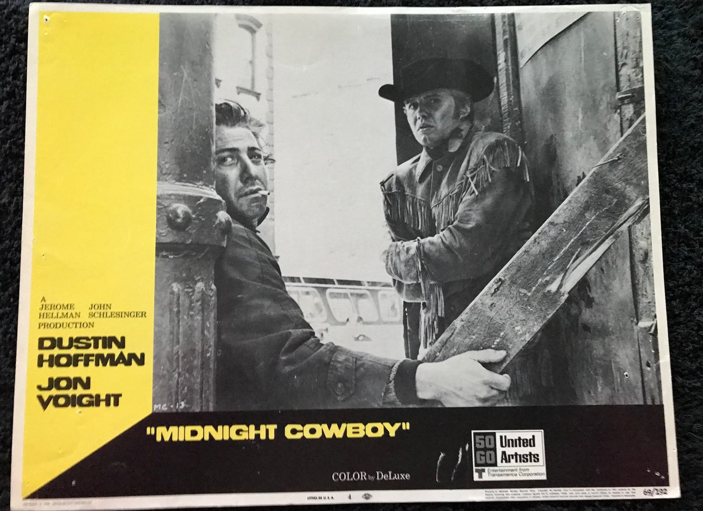 ORIGINAL LOBBY CARD - MIDNIGHT COWBOY - 1969 - #4 card -  Jon Voight, Dustin Hoffman, Sylvia Miles, John McGiver