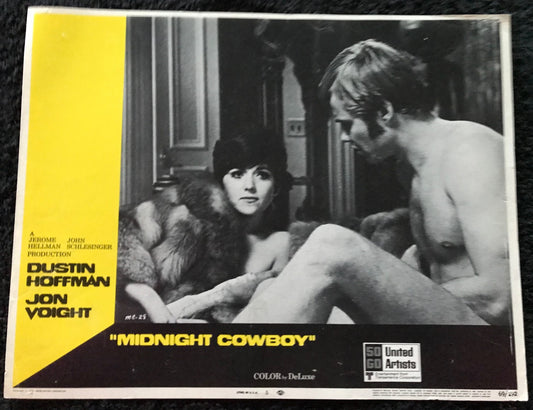 ORIGINAL LOBBY CARD - MIDNIGHT COWBOY - 1969 - #5 card -  Jon Voight, Dustin Hoffman, Sylvia Miles, John McGiver