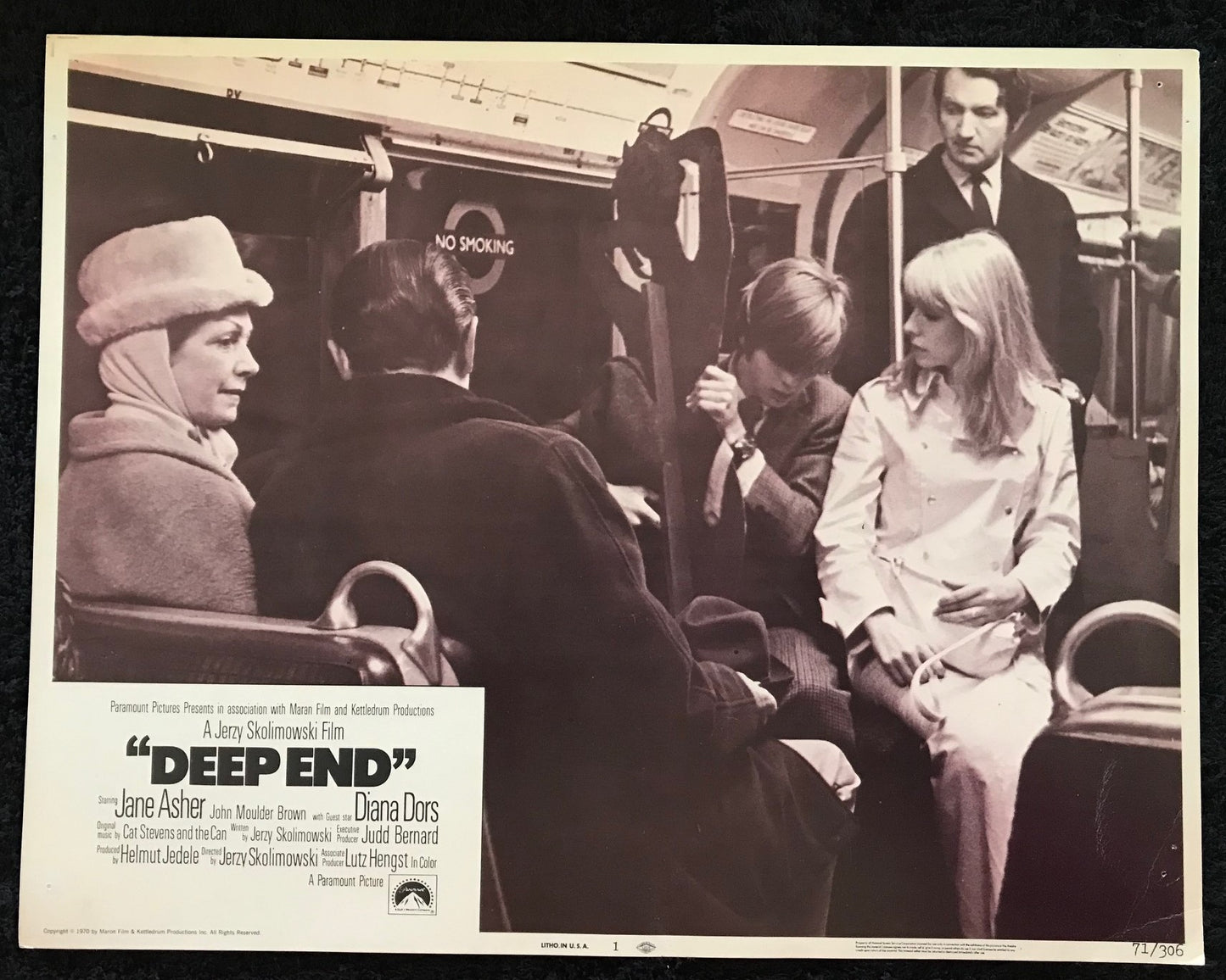 ORIGINAL LOBBY CARDS - DEEP END - 1970 - Set of 8 cards -  Jane Asher, John Moulder-Brown, Karl Michael Vogler, Christopher Sandford