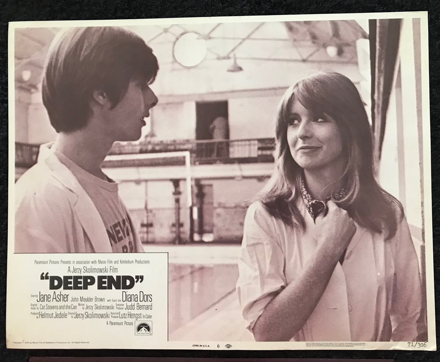 ORIGINAL LOBBY CARDS - DEEP END - 1970 - Set of 8 cards -  Jane Asher, John Moulder-Brown, Karl Michael Vogler, Christopher Sandford
