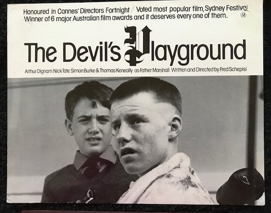 ORIGINAL LOBBY CARD - THE DEVIL'S PLAYGROUND (c) - 1970 - key card -  Arthur Dignam, Nick Tate, Simon Burke, Charles McCallum
