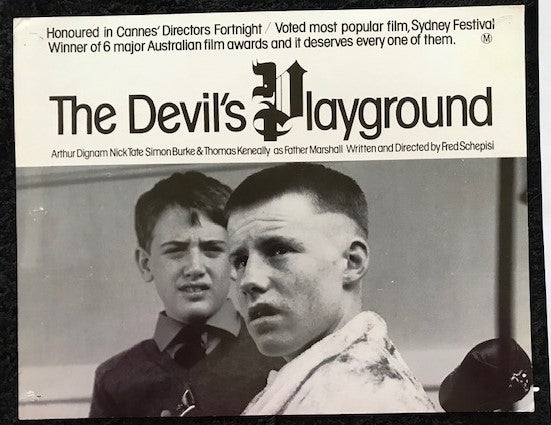 ORIGINAL LOBBY CARD - THE DEVIL'S PLAYGROUND (d) - 1970 - key card -  Arthur Dignam, Nick Tate, Simon Burke, Charles McCallum