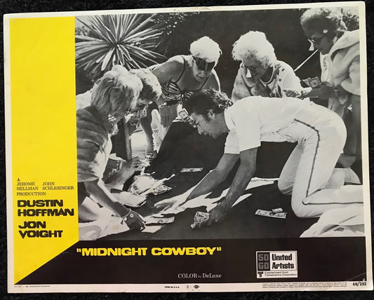 ORIGINAL LOBBY CARD - MIDNIGHT COWBOY - 1969 - #2 card -  Jon Voight, Dustin Hoffman, Sylvia Miles, John McGiver