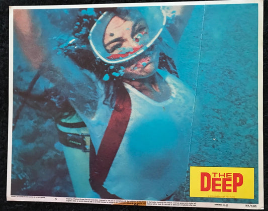 ORIGINAL LOBBY CARD - THE DEEP (d) - 1977 - #5 key card -  Robert Shaw, Jacqueline Bisset, Nick Nolte, Louis Gossett Jr.