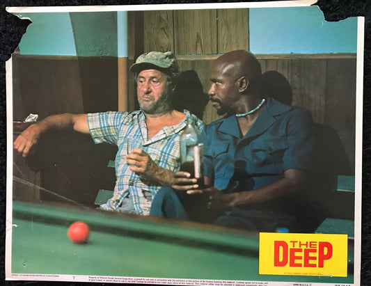ORIGINAL LOBBY CARD - THE DEEP (e) - 1977 - #7 key card -  Robert Shaw, Jacqueline Bisset, Nick Nolte, Louis Gossett Jr.