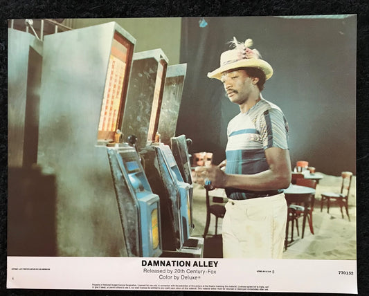 ORIGINAL LOBBY CARD - DAMNATION ALLEY (c) - 1977 - #4 key card -  George Peppard, Jan-Michael Vincent, Dominique Sanda, Paul Winfield