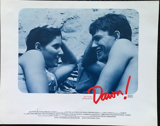 ORIGINAL LOBBY CARDS - DAWN! - 1979 - Australian - group of 7 cards -  Bronwyn Mackay-Payne, Tom Richards, John Diedrich, Ron Haddrick
