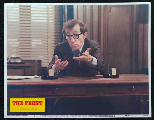 ORIGINAL LOBBY CARD - THE FRONT (d) - 1976- #3 key card -  Woody Allen, Zero Mostel, Herschel Bernardi, Michael Murphy