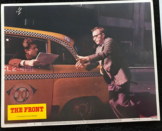 ORIGINAL LOBBY CARD - THE FRONT (h) - 1976- #6 key card -  Woody Allen, Zero Mostel, Herschel Bernardi, Michael Murphy