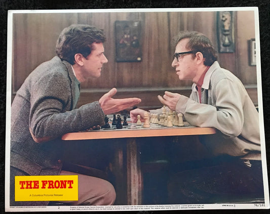 ORIGINAL LOBBY CARD - THE FRONT (b) - 1976- #2 key card -  Woody Allen, Zero Mostel, Herschel Bernardi, Michael Murphy