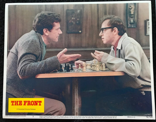 ORIGINAL LOBBY CARD - THE FRONT (c) - 1976- #2 key card -  Woody Allen, Zero Mostel, Herschel Bernardi, Michael Murphy