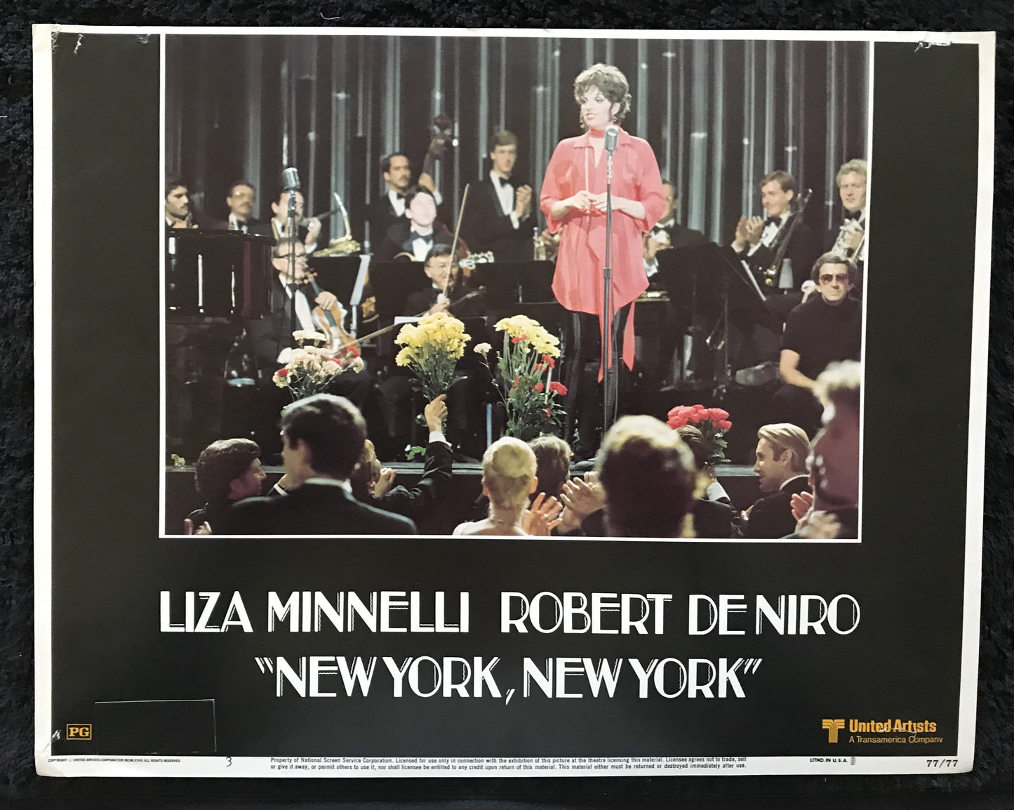 ORIGINAL LOBBY CARDS - NEW YORK, NEW YORK - 1977 - group of 7 cards -  Liza Minnelli, Robert De Niro, Lionel Stander, Barry Primus