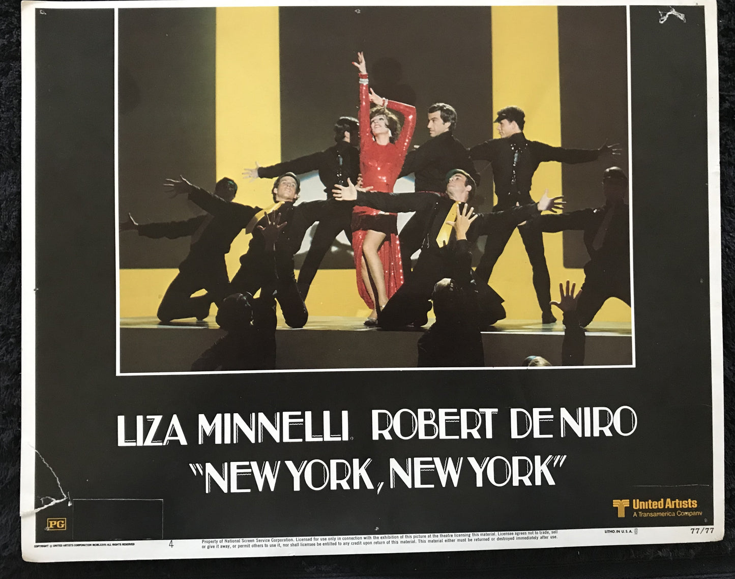 ORIGINAL LOBBY CARDS - NEW YORK, NEW YORK - 1977 - group of 7 cards -  Liza Minnelli, Robert De Niro, Lionel Stander, Barry Primus