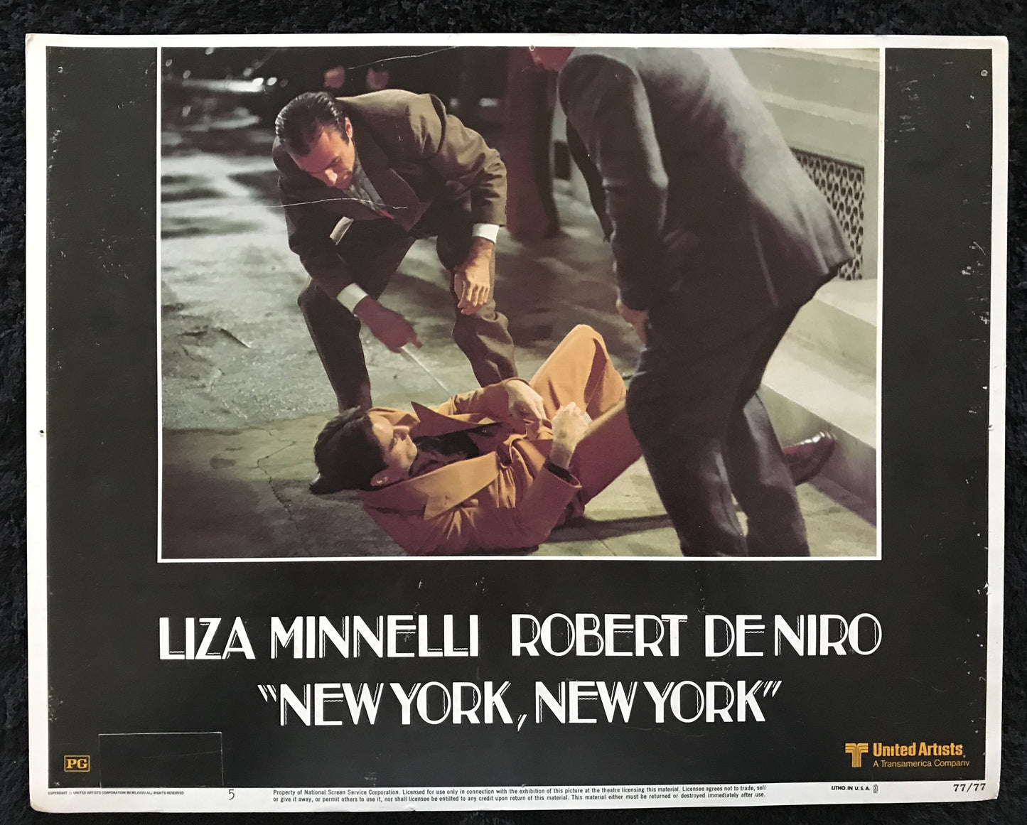 ORIGINAL LOBBY CARDS - NEW YORK, NEW YORK - 1977 - group of 7 cards -  Liza Minnelli, Robert De Niro, Lionel Stander, Barry Primus