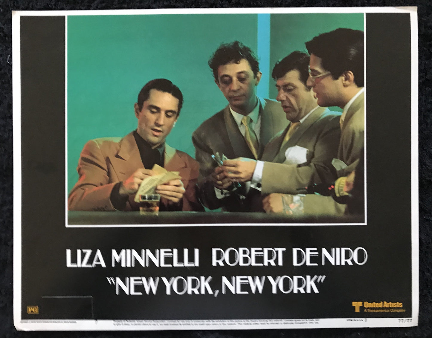 ORIGINAL LOBBY CARDS - NEW YORK, NEW YORK - 1977 - group of 7 cards -  Liza Minnelli, Robert De Niro, Lionel Stander, Barry Primus
