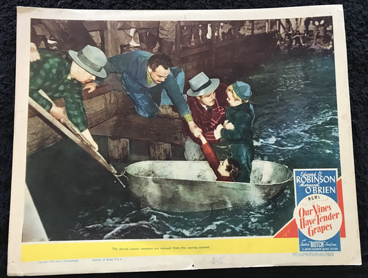 ORIGINAL LOBBY CARD - OUR VINES HAVE TENDER GRAPES (b) - 1945 - key card -  Edward G. Robinson, Margaret O'Brien, James Craig, Frances Gifford