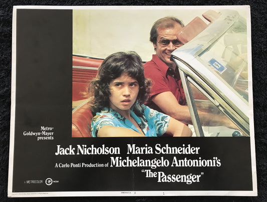 ORIGINAL LOBBY CARDS - THE PASSENGER - 1975 - group of 5 cards -  Jack Nicholson, Maria Schneider, Jenny Runacre, Ian Hendry