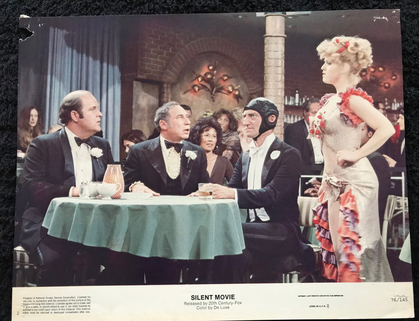 ORIGINAL LOBBY CARD - SILENT MOVIE - 1976 - #2 card -  Mel Brooks, Marty Feldman, Dom DeLuise, Sid Caesar