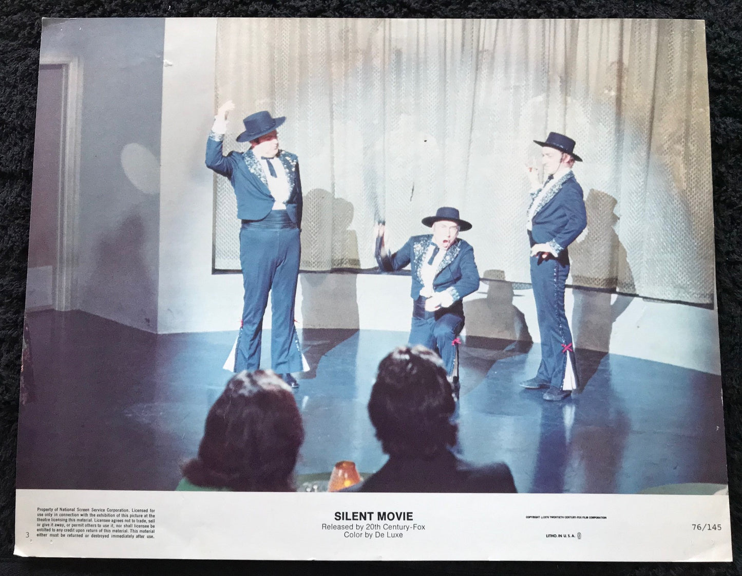 ORIGINAL LOBBY CARD - SILENT MOVIE - 1976 - #3 card -  Mel Brooks, Marty Feldman, Dom DeLuise, Sid Caesar
