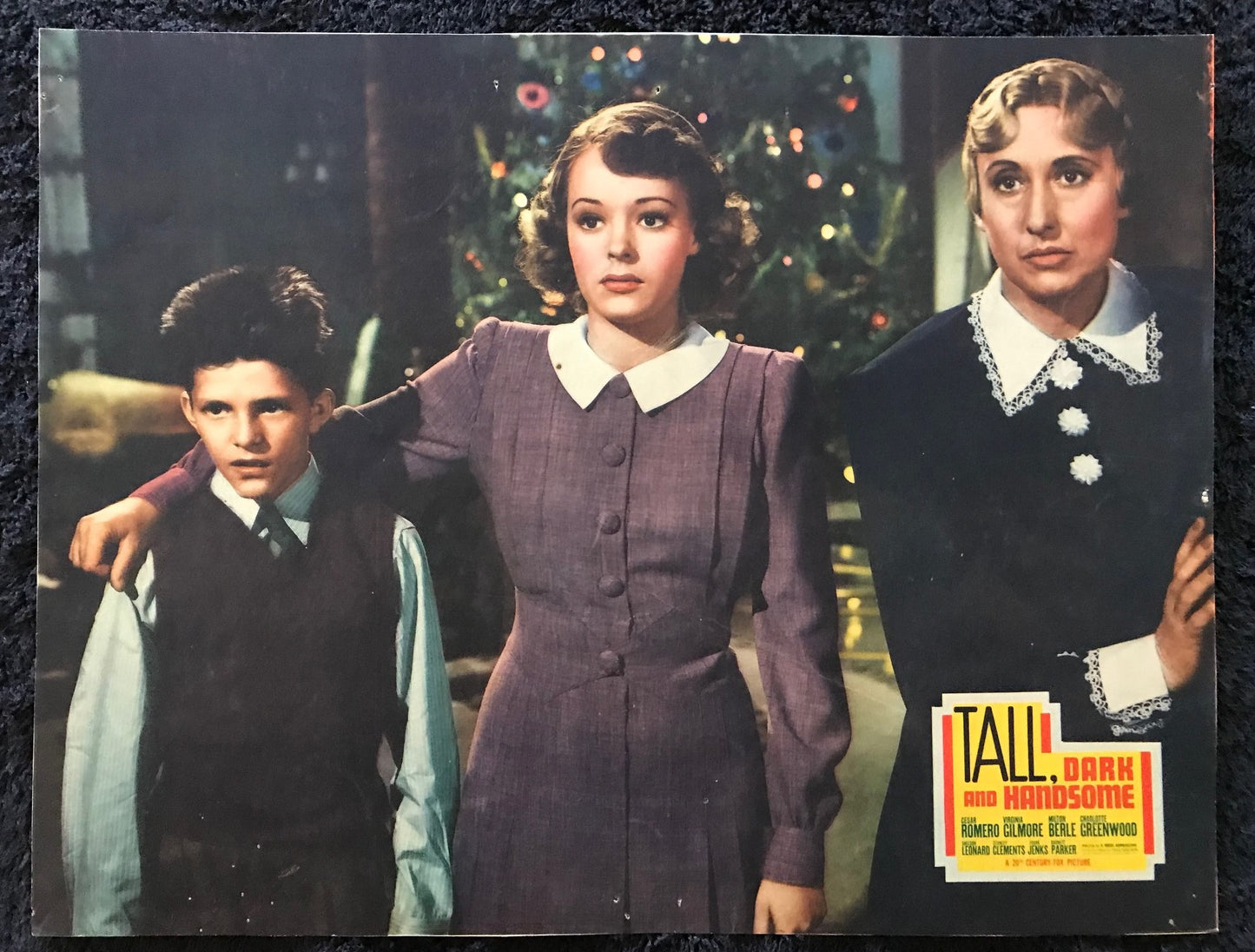 ORIGINAL LOBBY CARDS - TALL, DARK AND HANDSOME - 1941 - set of 8 -  Cesar Romero, Virginia Gilmore, Milton Berle, Charlotte Greenwood