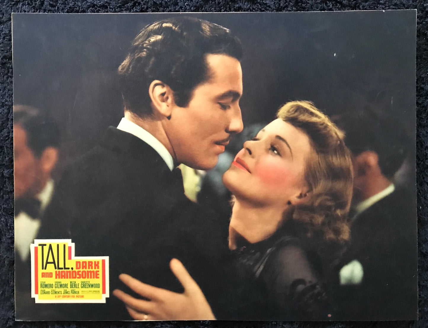 ORIGINAL LOBBY CARDS - TALL, DARK AND HANDSOME - 1941 - set of 8 -  Cesar Romero, Virginia Gilmore, Milton Berle, Charlotte Greenwood