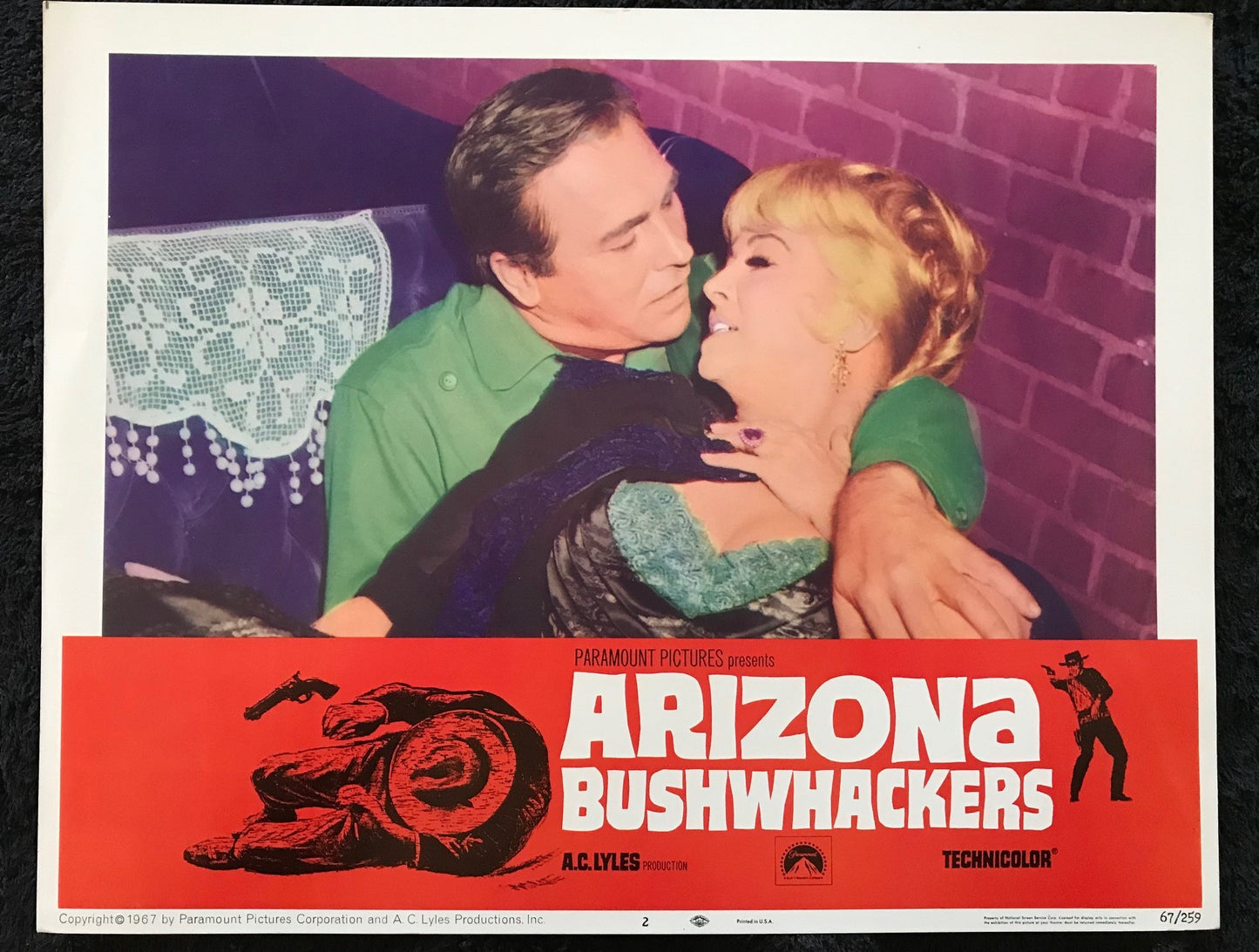 ORIGINAL LOBBY CARDS - ARIZONA BUSHWHACKERS - 1967 - set of 8 -  Roy Rogers Jr, Yvonne De Carlo, Howard Keel