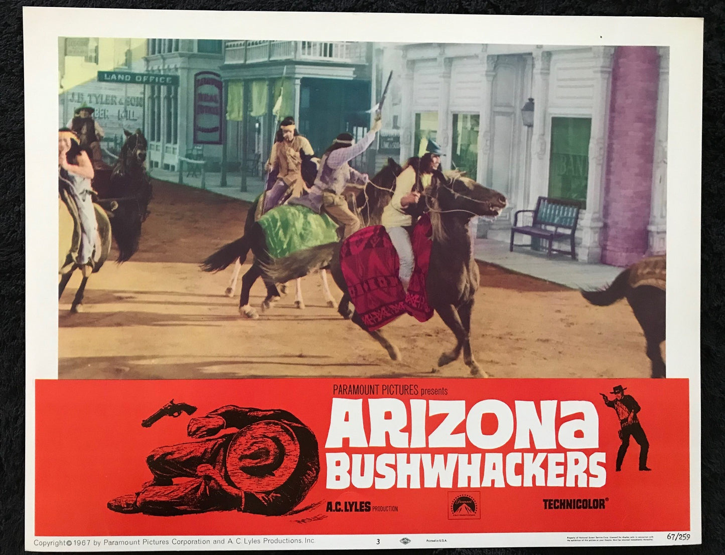 ORIGINAL LOBBY CARDS - ARIZONA BUSHWHACKERS - 1967 - set of 8 -  Roy Rogers Jr, Yvonne De Carlo, Howard Keel