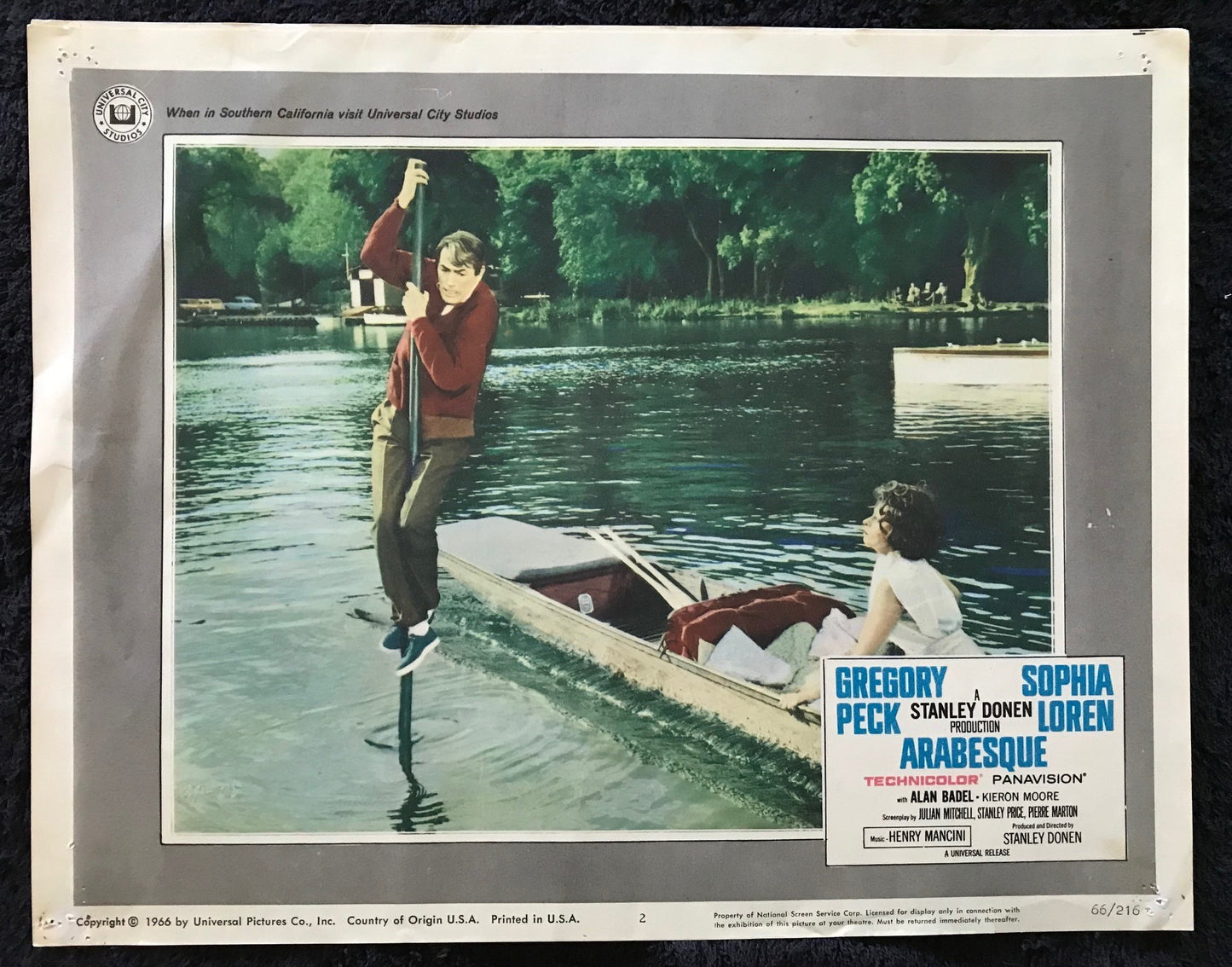 ORIGINAL LOBBY CARDS - ARABESQUE - 1966 - set of 8 -  Sophia Loren, Gregory Peck, Alan Badel