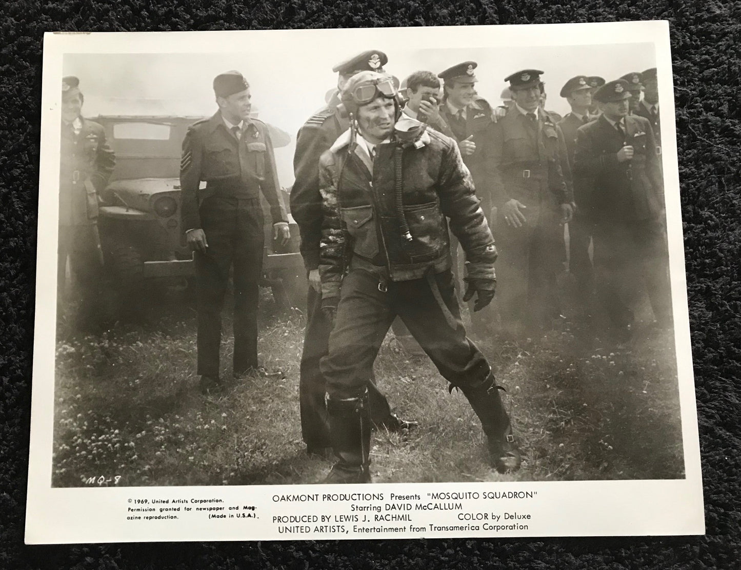 PUBLICITY PHOTOGRAPH - from MOSQUITO SQUADRON (b) (1969) - DAVID McCALLUM at Crash Site (MQ-8)