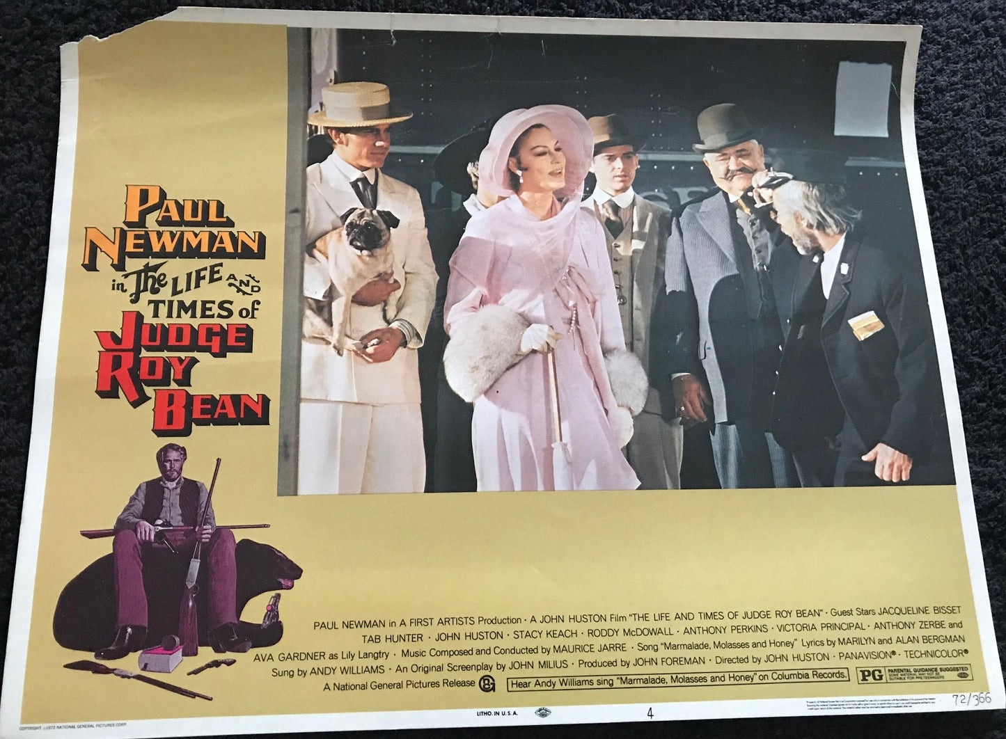 ORIGINAL LOBBY CARD - THE LIFE AND TIMES OF JUDGE ROY BEAN (b) - 1972 - card #4