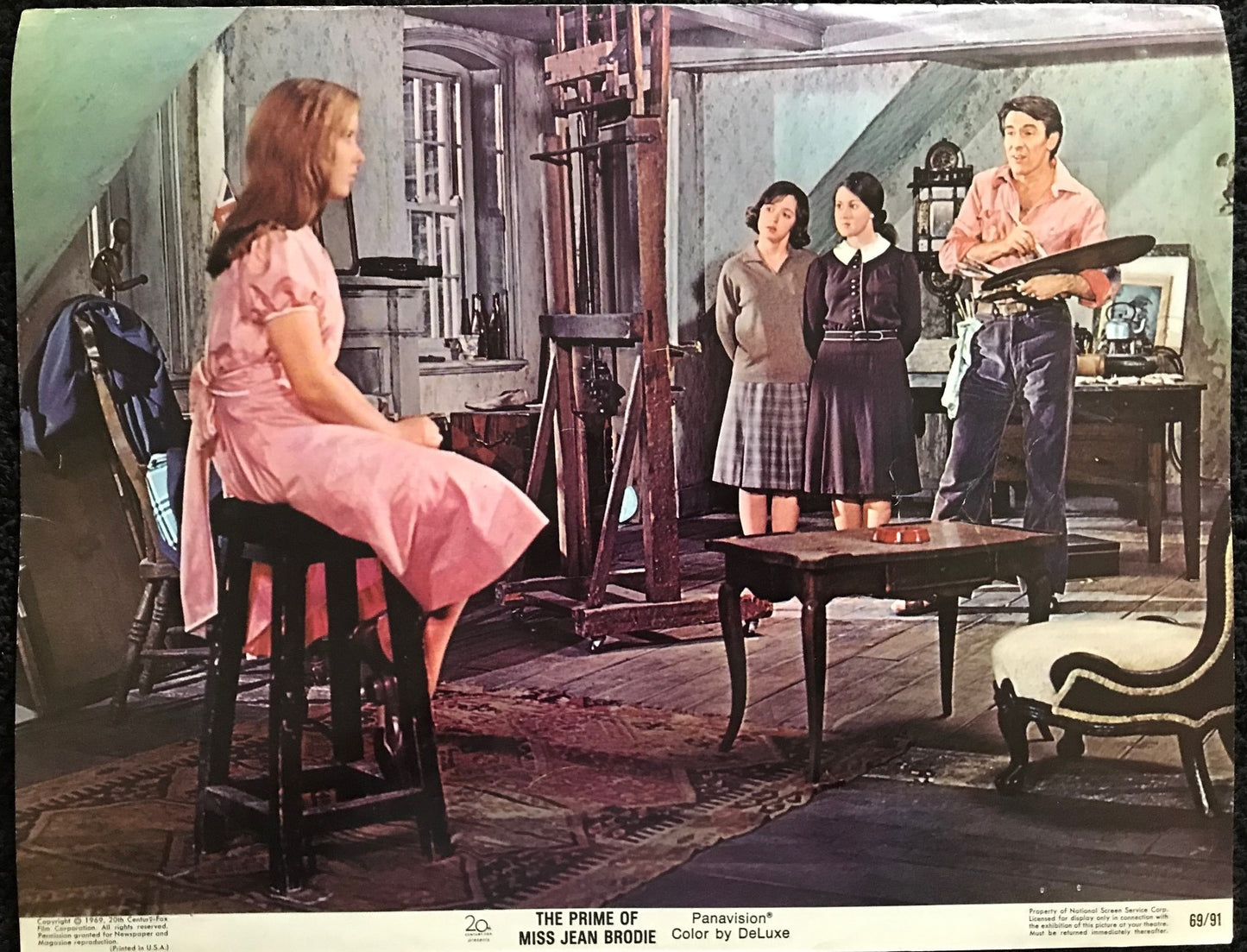 ORIGINAL LOBBY CARD - THE PRIME OF MISS JEAN BRODIE (g) - 1969 -  Jane Carr, Diane Grayson, Shirley Steedman, Robert Stephens