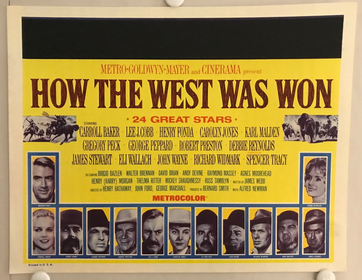 ORIGINAL LOBBY CARDS - HOW THE WEST WAS WON - 1962  - set of 8
