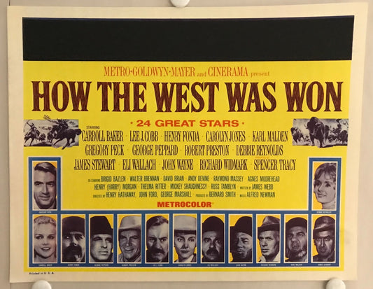 ORIGINAL LOBBY CARDS - HOW THE WEST WAS WON - 1962  - set of 8