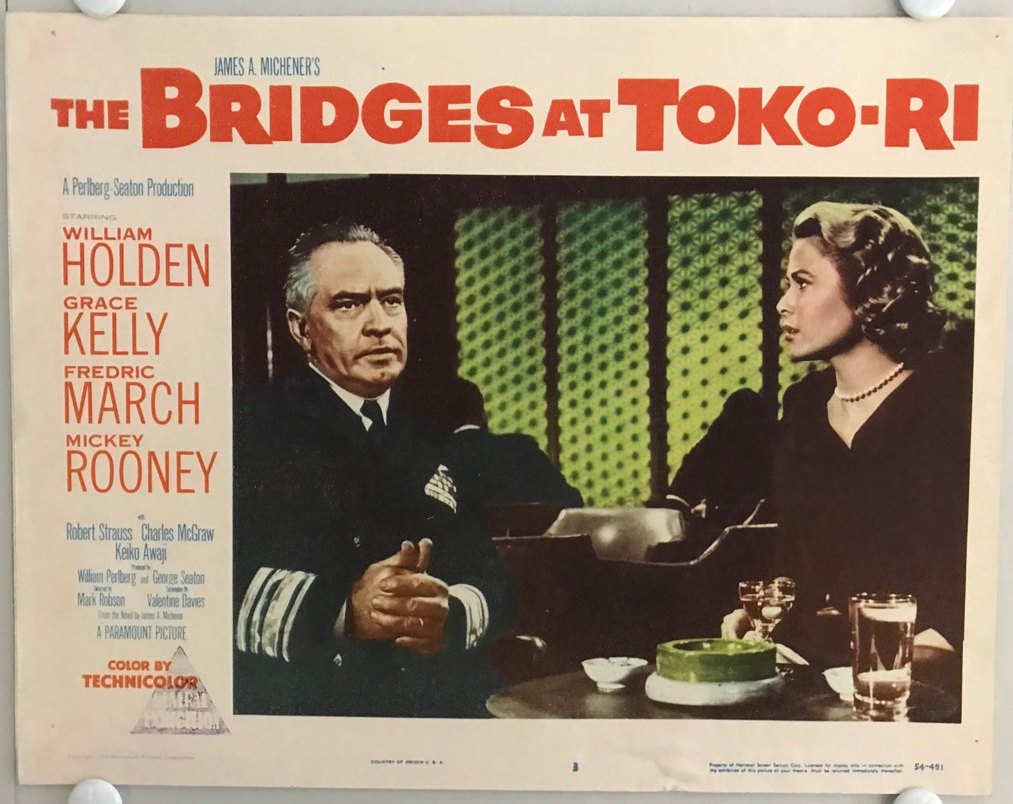 ORIGINAL LOBBY CARDS - THE BRIDGES AT TOKO-RI - 1954 - set of 8
