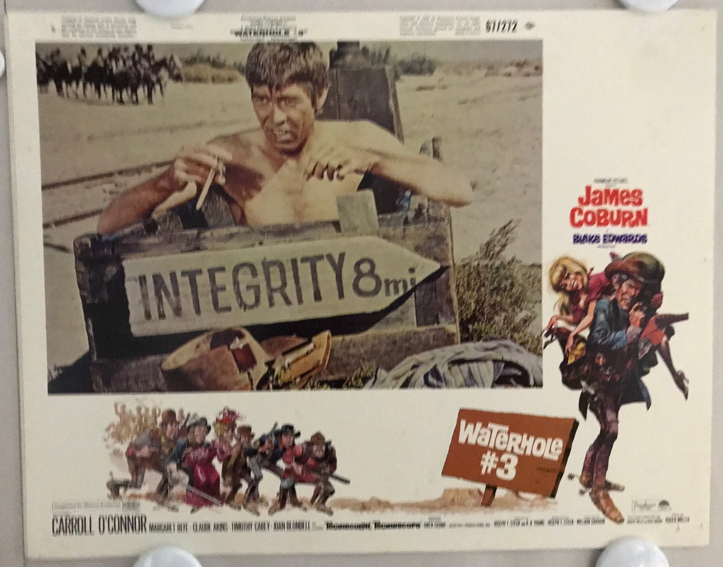 ORIGINAL LOBBY CARDS - WATERHOLE #3 - 1967 - set of 8