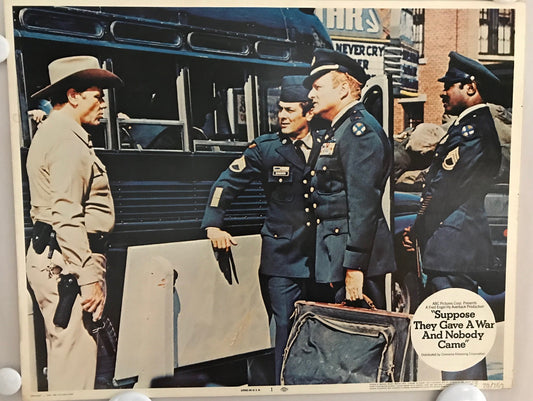 ORIGINAL LOBBY CARDS - SUPPOSE THEY GAVE A WAR AND NOBODY CAME - 1970