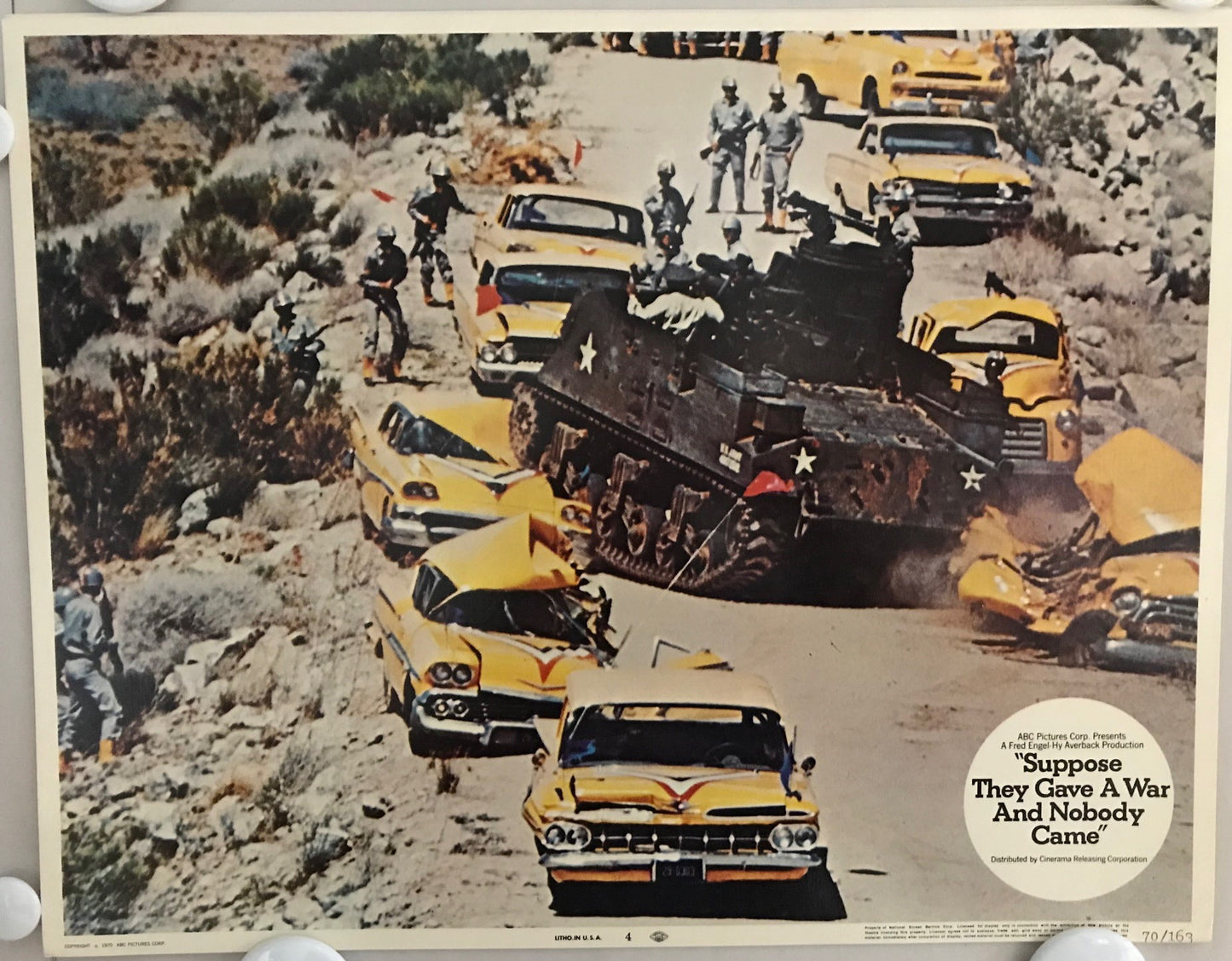 ORIGINAL LOBBY CARDS - SUPPOSE THEY GAVE A WAR AND NOBODY CAME - 1970