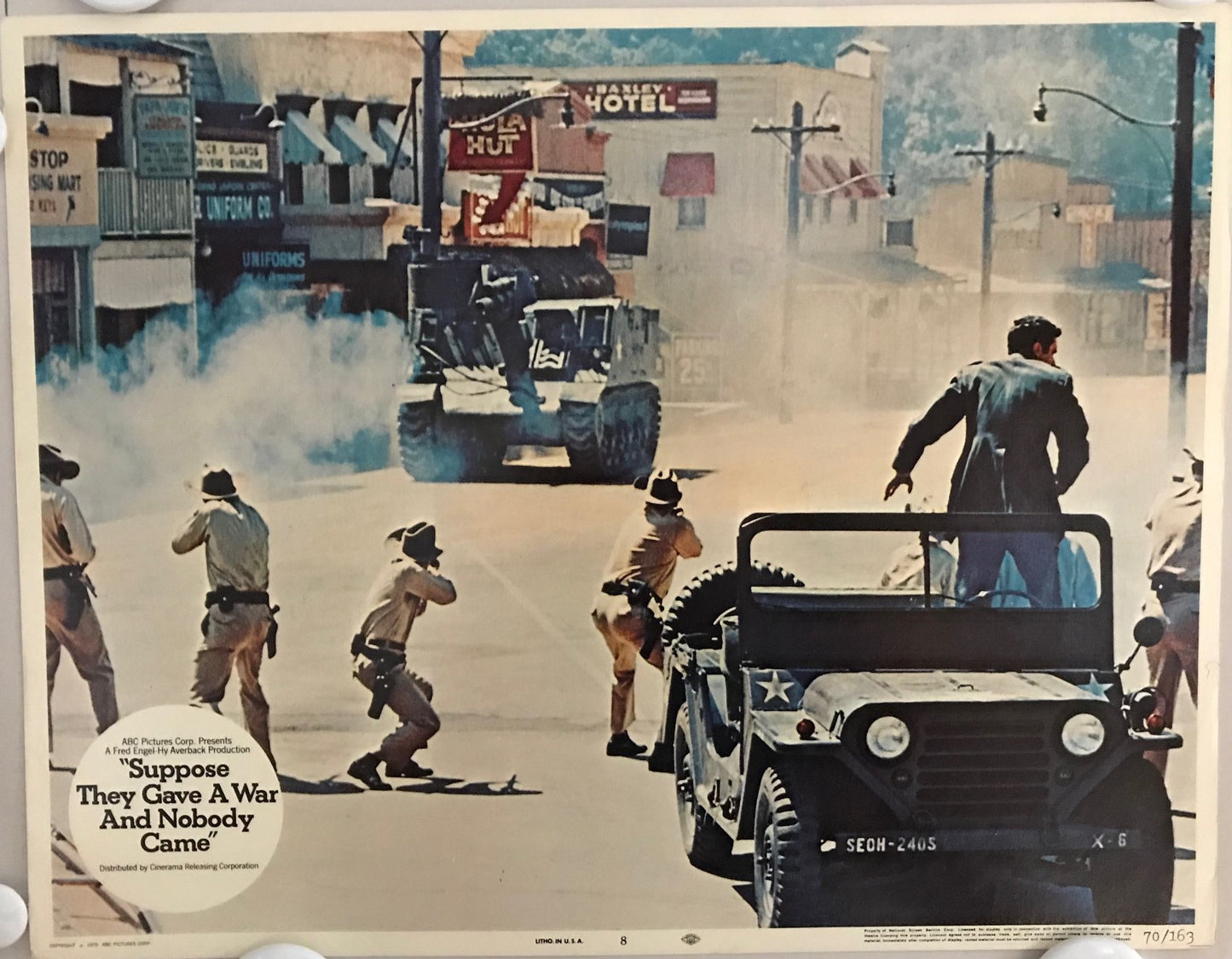 ORIGINAL LOBBY CARDS - SUPPOSE THEY GAVE A WAR AND NOBODY CAME - 1970